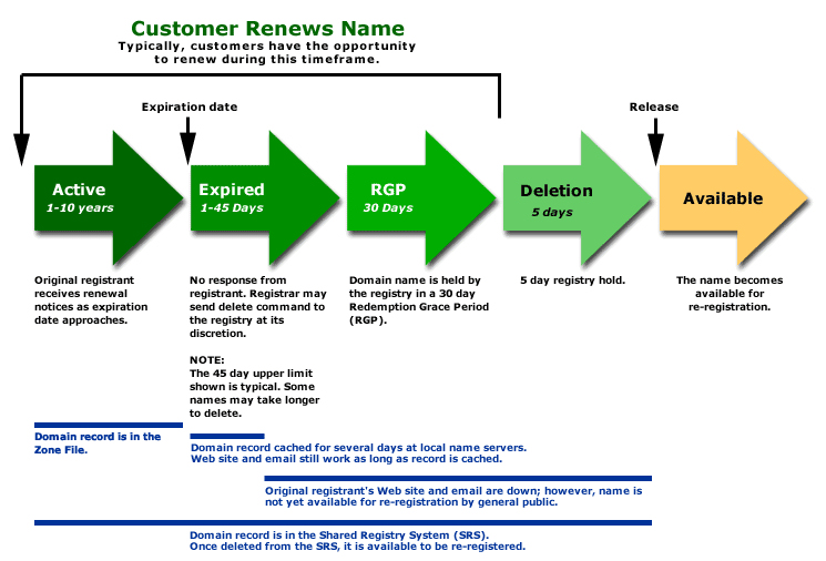 Flow chart of the Domain Expiry Process