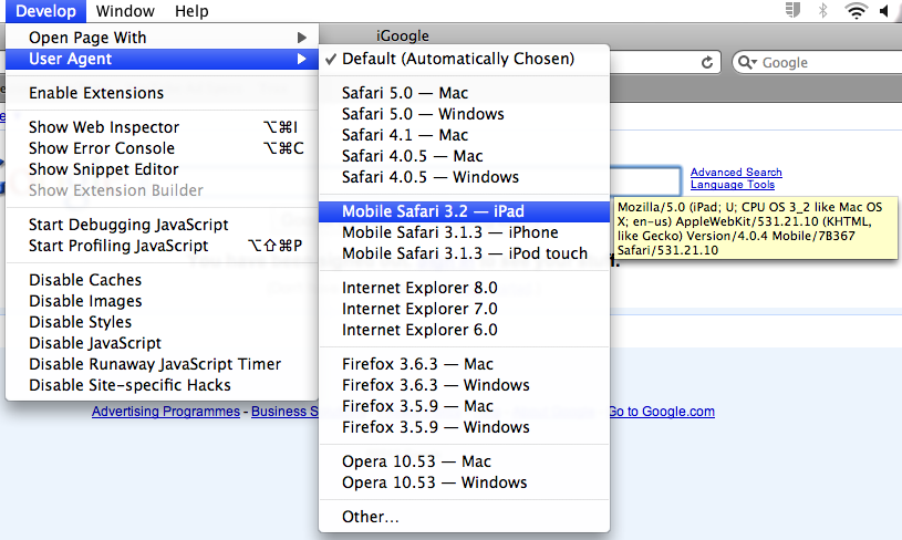 safari mac emulator on windows